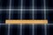 Dark Navy Blue-White-Multi Poly-Wool Plaid Twill Suiting Woven Fabric By the Yard